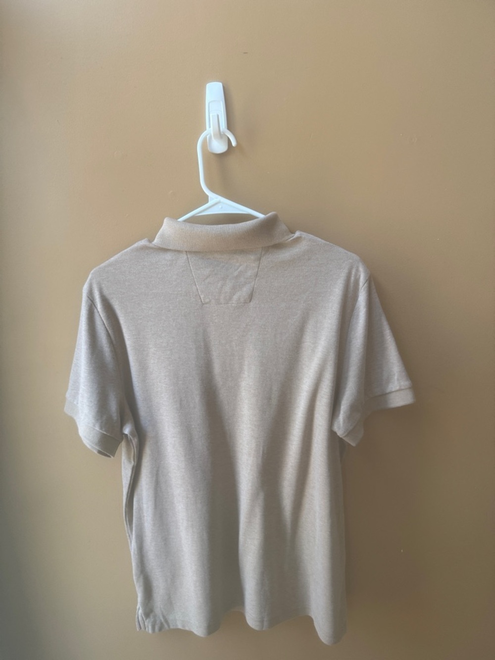 Nautica Men's Size M Slim Fit Light Beige Polo with Embroidered Logo - Picture 2 of 5